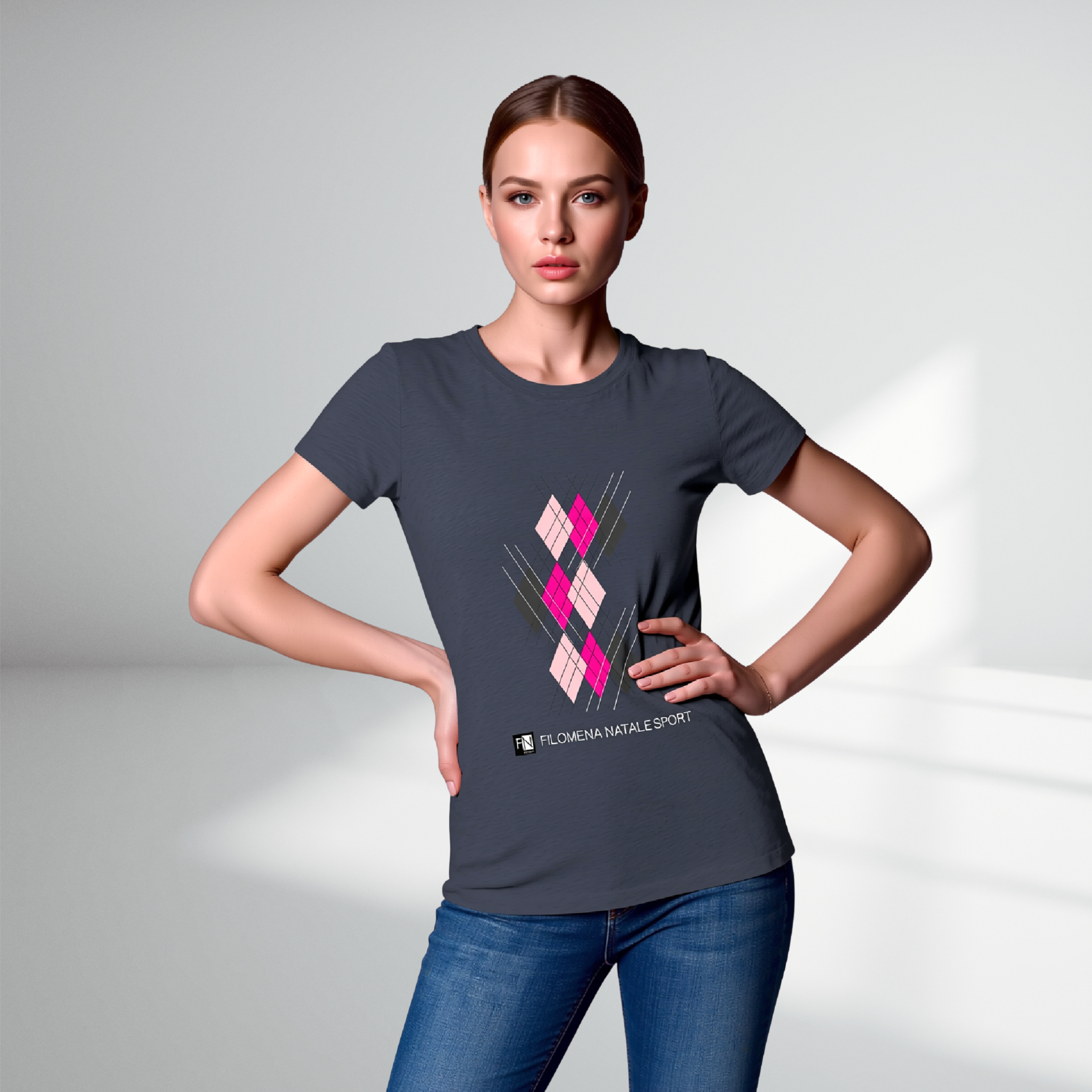 Argyle design Women's Triblend Tee