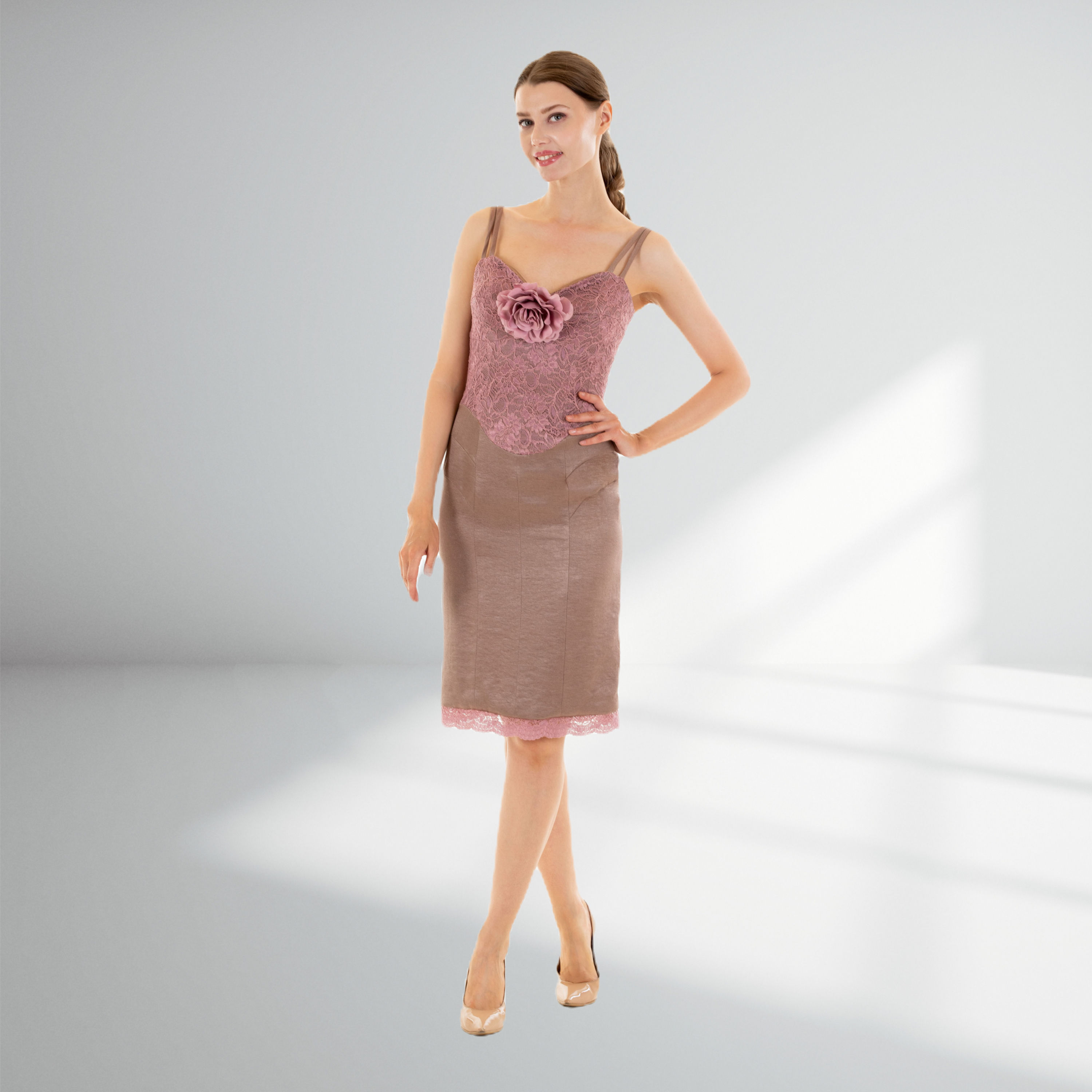Antonette dress: knee length