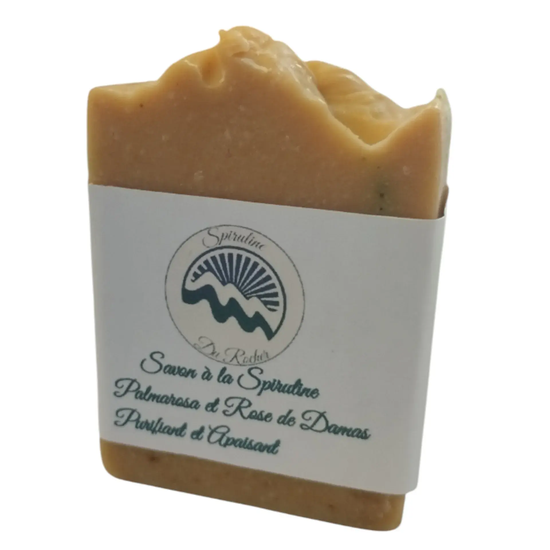 Savon à la spiruline, rose et argile - purifiant - saponifié à froid - Grasse