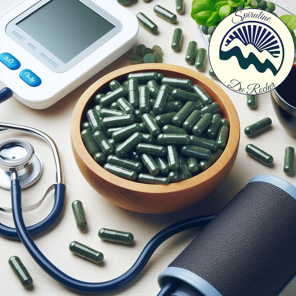 Spiruline hypertension artérielle - spiruline bienfaits - spiruline santé cardiovasculaire - Spiruline du rocher