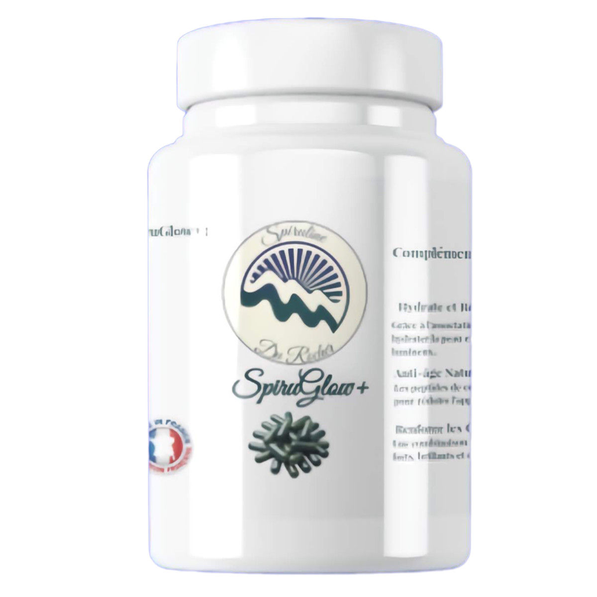 SpiruGlow+ - anti-âge spiruline française, collagène marin et acide hyaluronique  - beauté et éclat de la peau