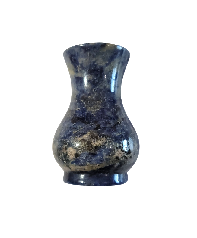 Lapis Lazuli Polished Vase Carving (#2053)