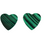 Thumbnail: Malachite Mini Pocket Hearts (#2050)