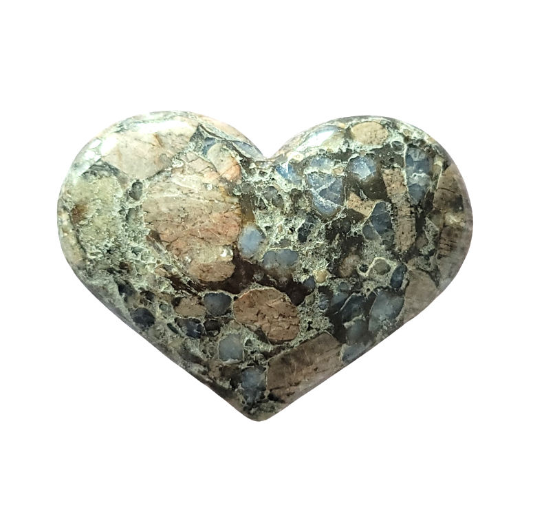 Large Que Sera Stone Heart (#1111)