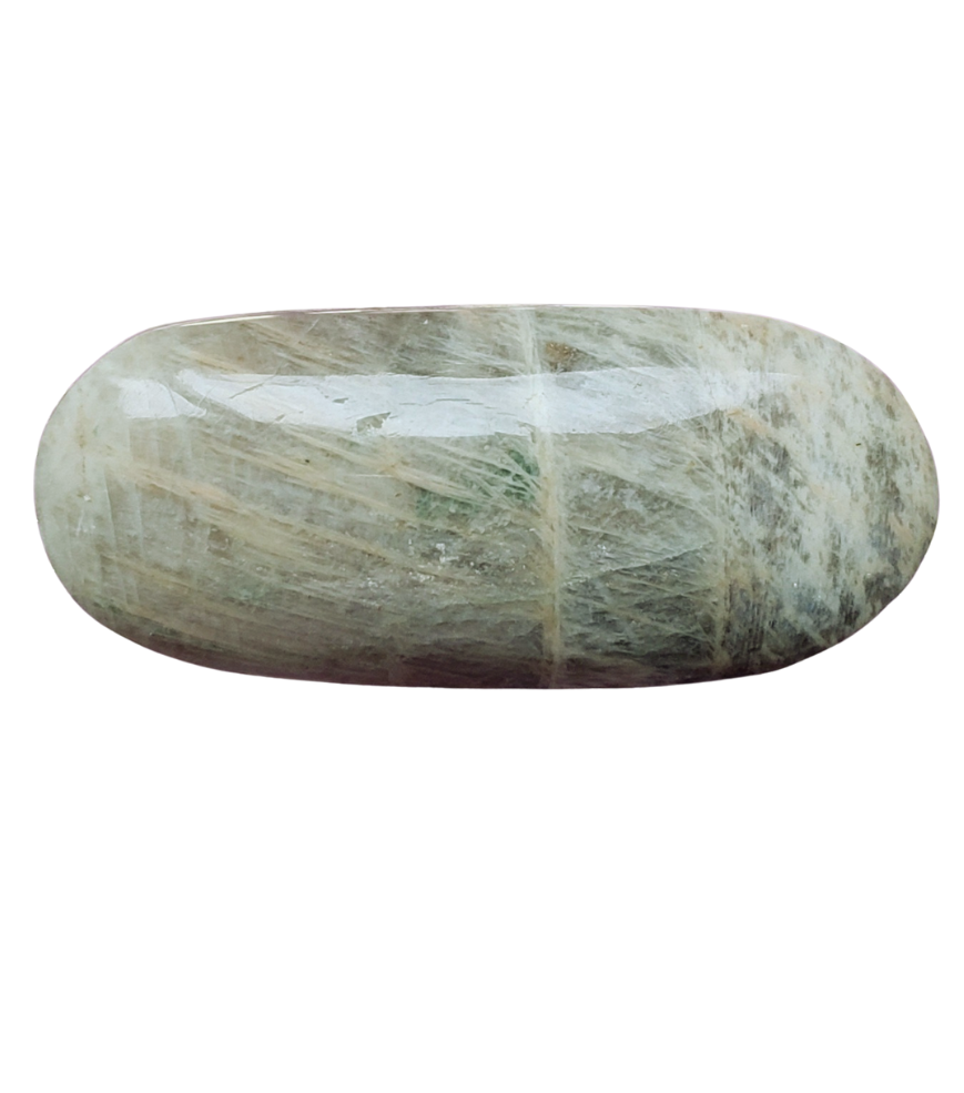 Green Moonstone Palm Stone (##1190)