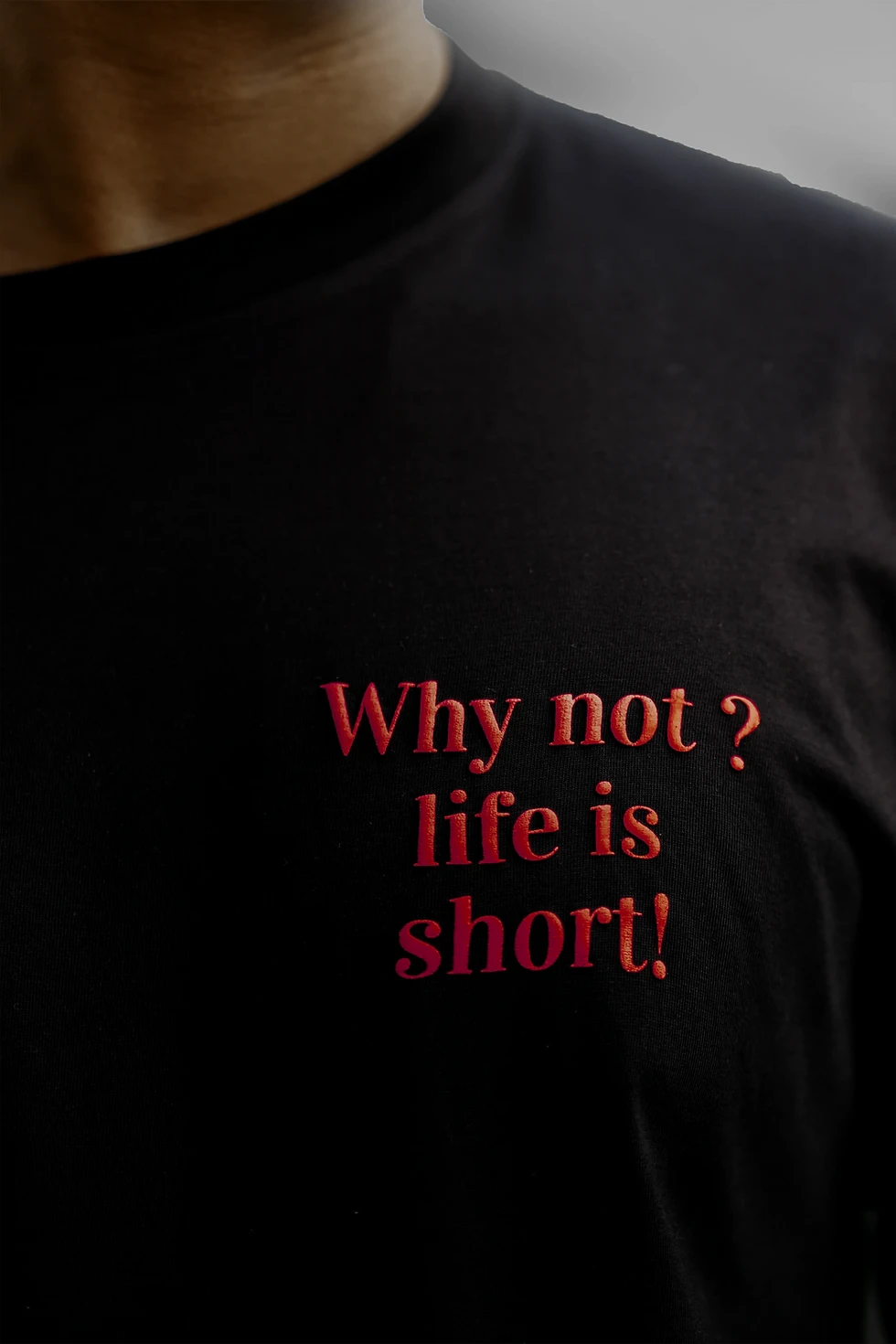 Thumbnail: Black T-shirt - Why Not?