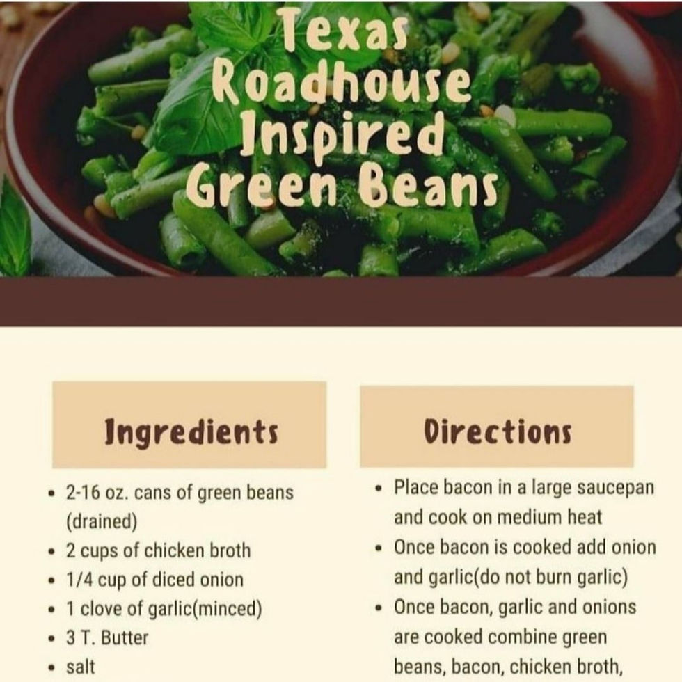 Texas Roadhouse Inspired Green Beans 