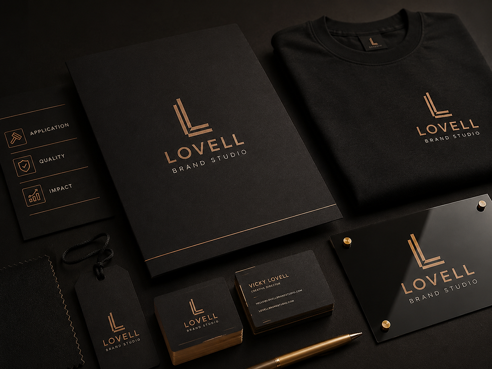 Lovell Brand Studio London commercial branding materials