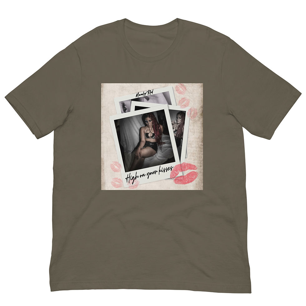 Thumbnail: Mandy Red "High on your kisses" Unisex t-shirt