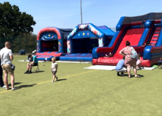 Bouncy castle funday setup 