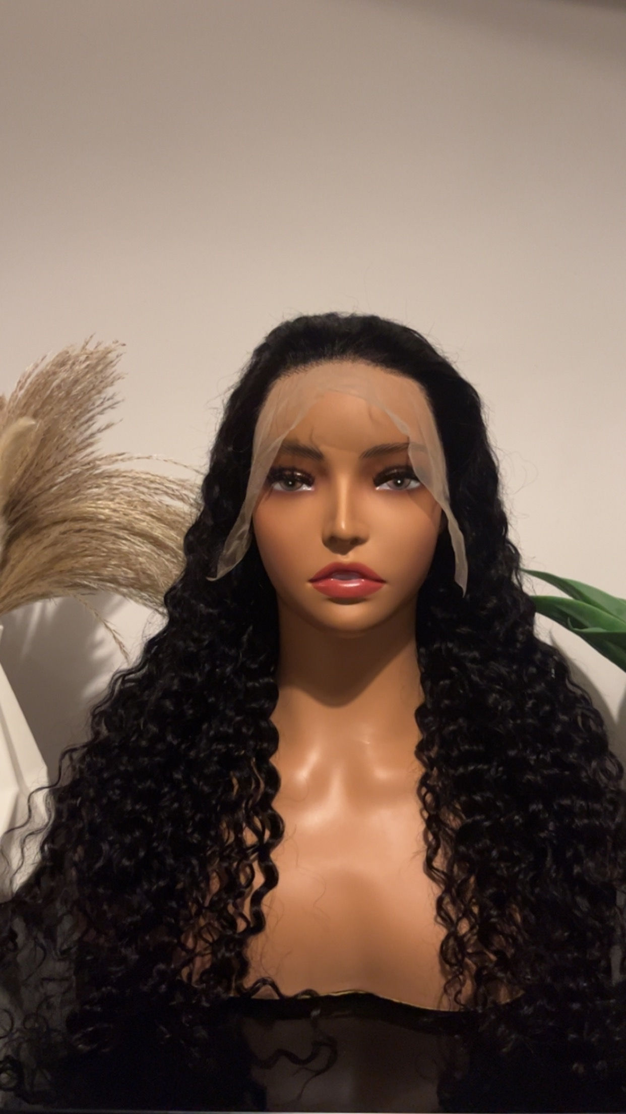 Natural Black 1B 26 Inch Human Hair Water Wave 200% Density 13x6 HD Lace Wig