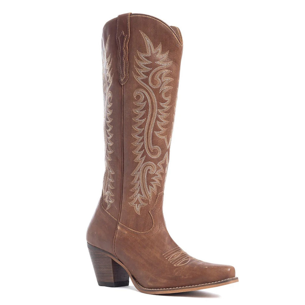 Thumbnail: SYLLVIA PRAIRIE LEATHER BOOTS IN CHOCOLATE 