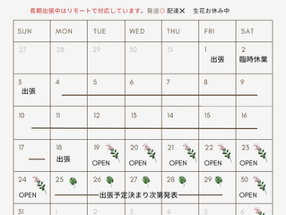 8月のスケジュールと業務のお知らせ