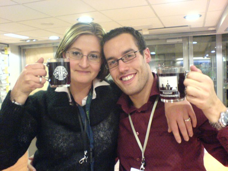 erik collard linkedin Throwback December 2004 first telecom job with colleague Caroline Guillemin at Christmas market Glühwein celebration