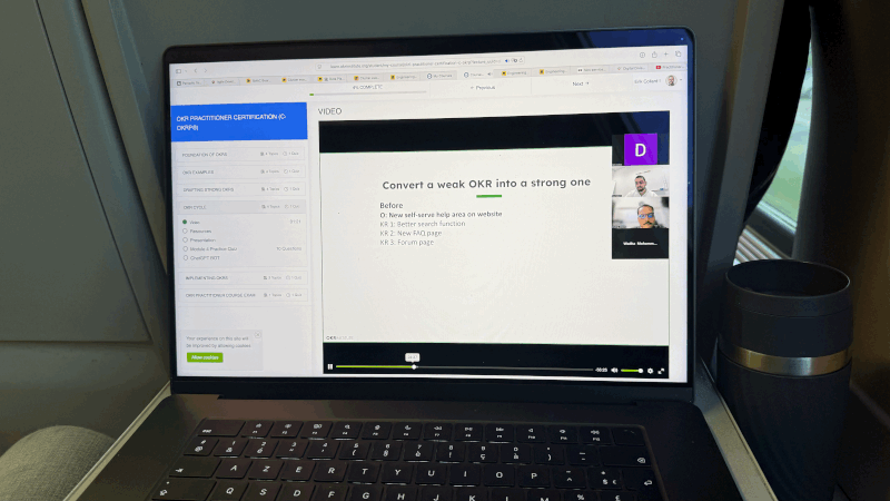 erik collard linkedin training certificate or course material from OKR Institute