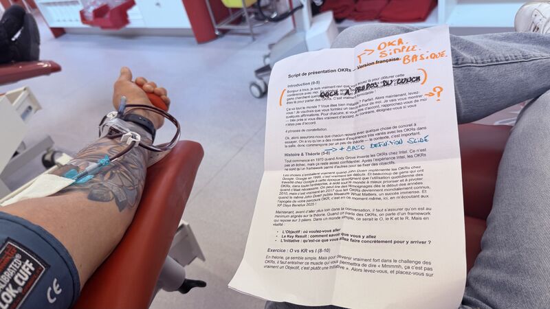 erik collard linkedin donating plasma while preparing conference talk