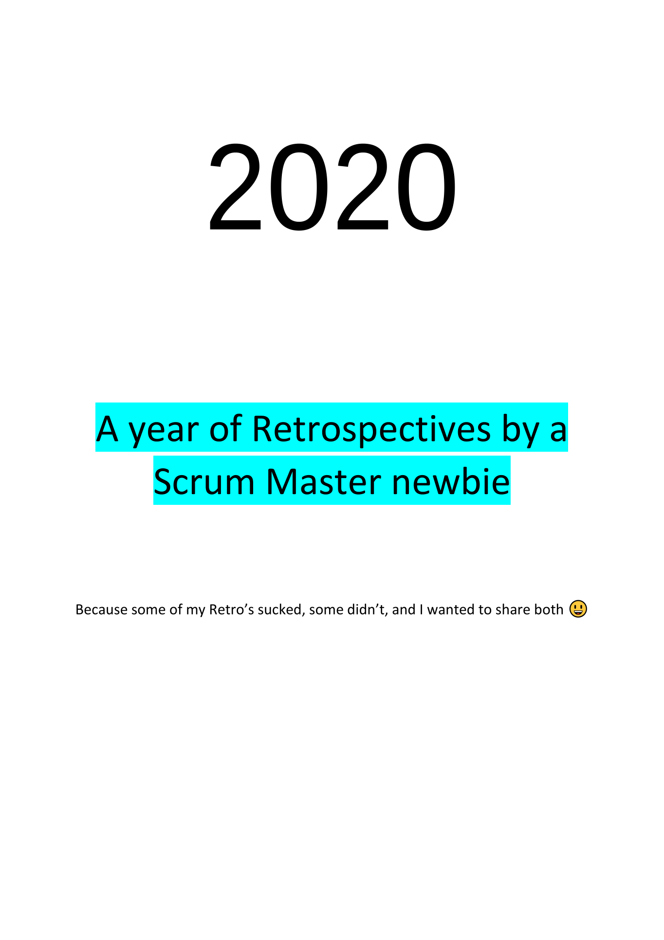 erik collard linkedin document showing top retrospectives compiled from 2020