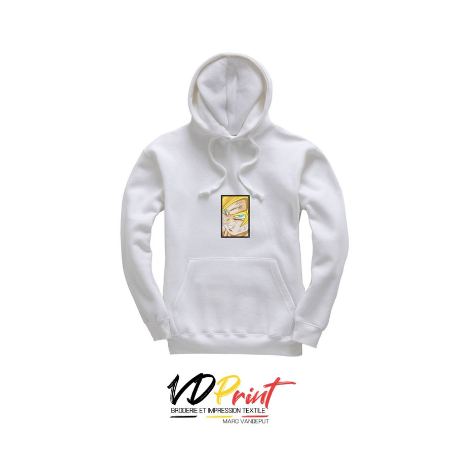 Hoodie pull à capuche Dragon Ball Goku blanc