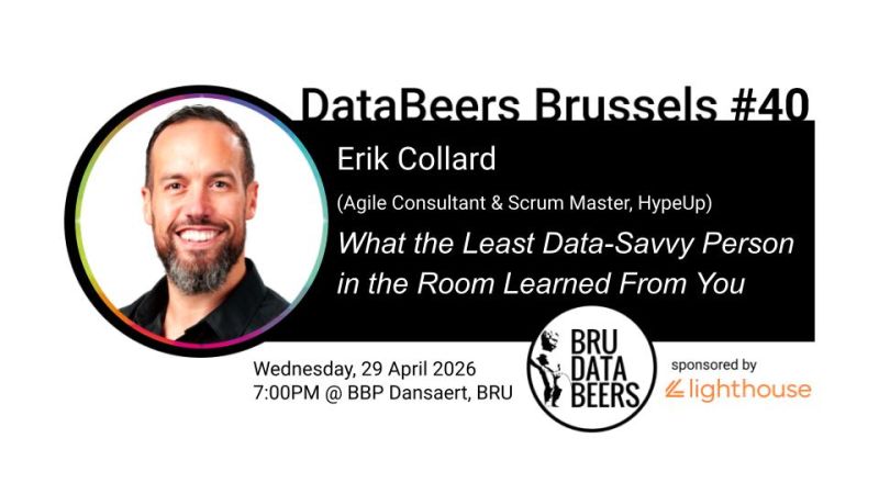 erik collard linkedin DataBeers Brussels event promotion for data professionals