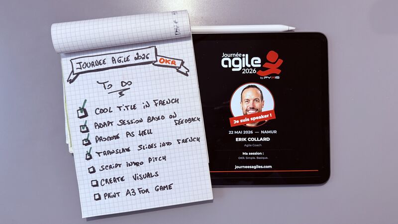 erik collard linkedin preparing materials for OKR conference session