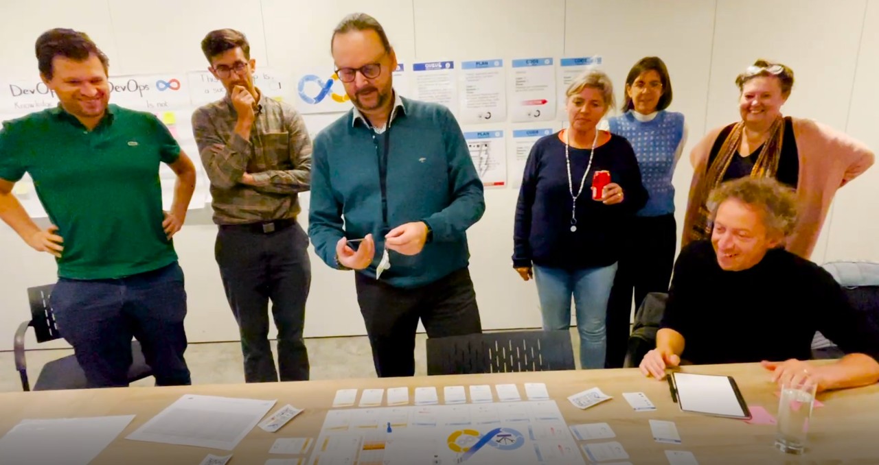 erik collard linkedin Scrum Master community of practice meeting with Koen Vastmans Build Run Improve game