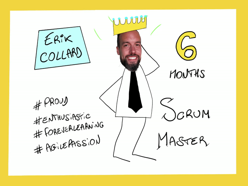 erik collard linkedin six months scrum master milestone career transition celebration