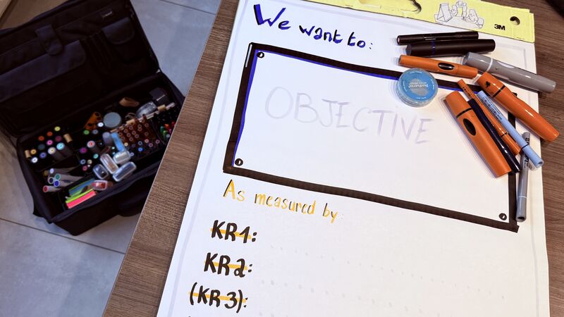 erik collard linkedin creating visual designs for OKRs presentation session