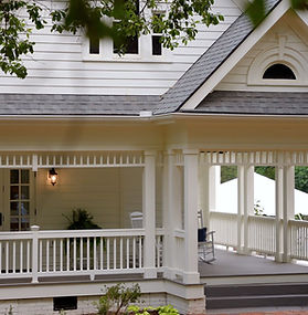 Finished Front Porch Remodel - Daniel Builders