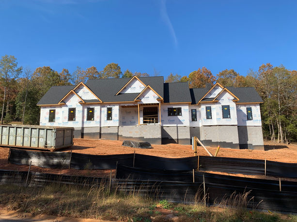 Custom Home in Anderson SC Framing Complete - Daniel Builders