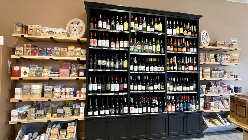 Massive Beverage Display with Cheese Wheel After Renovation - Daniel Builders