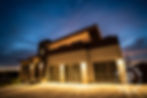 Modern home with permanent app-controlled Holiday lights.
