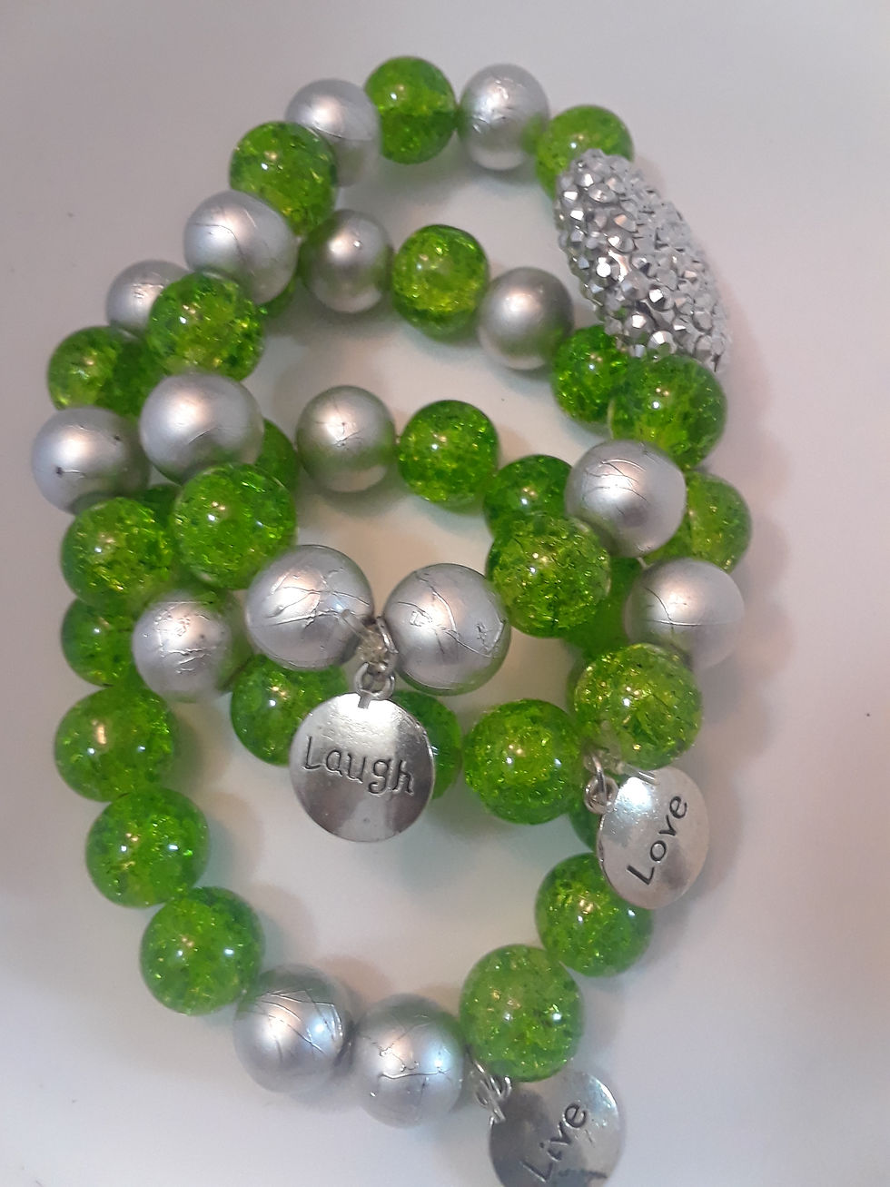 Thumbnail: Live, Love , Laugh Stackable Bracelet Set 