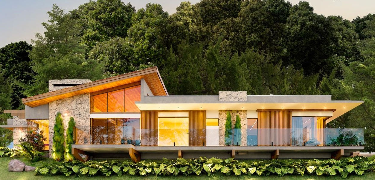 Projeto Casa integrada a natureza