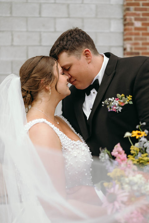 A couple on their wedding day in Indianapolis.