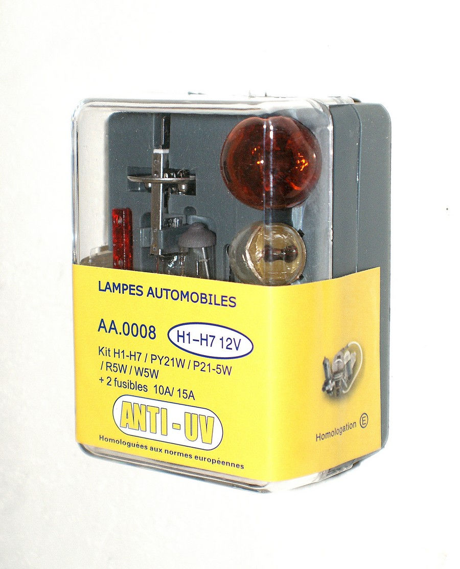 Miniature : Coffret de secours 12 Volts avec lampes H1 + H7