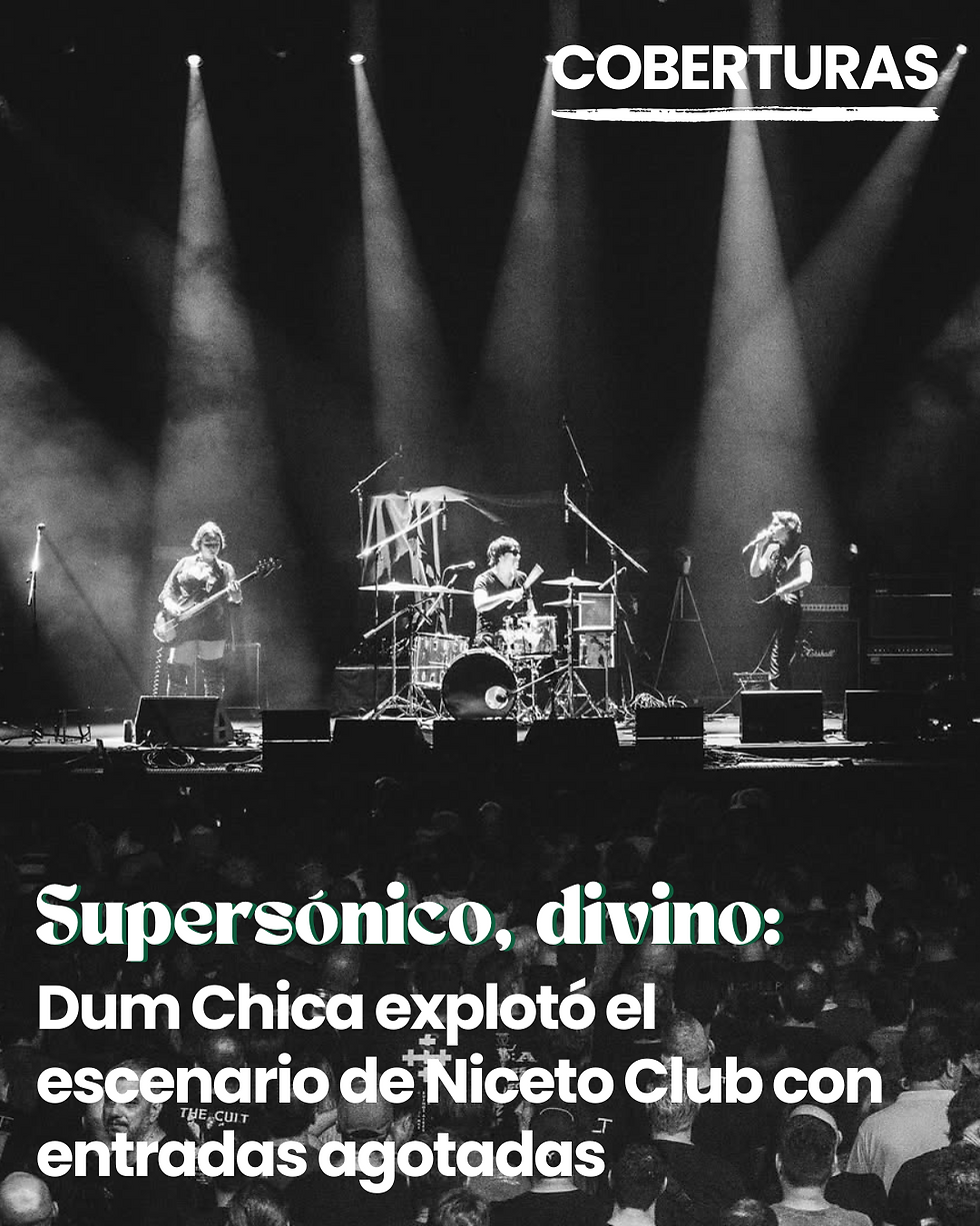 Foto: Dum Chica abriendo el show de The Cult. Fuente: Instagram @dumchica