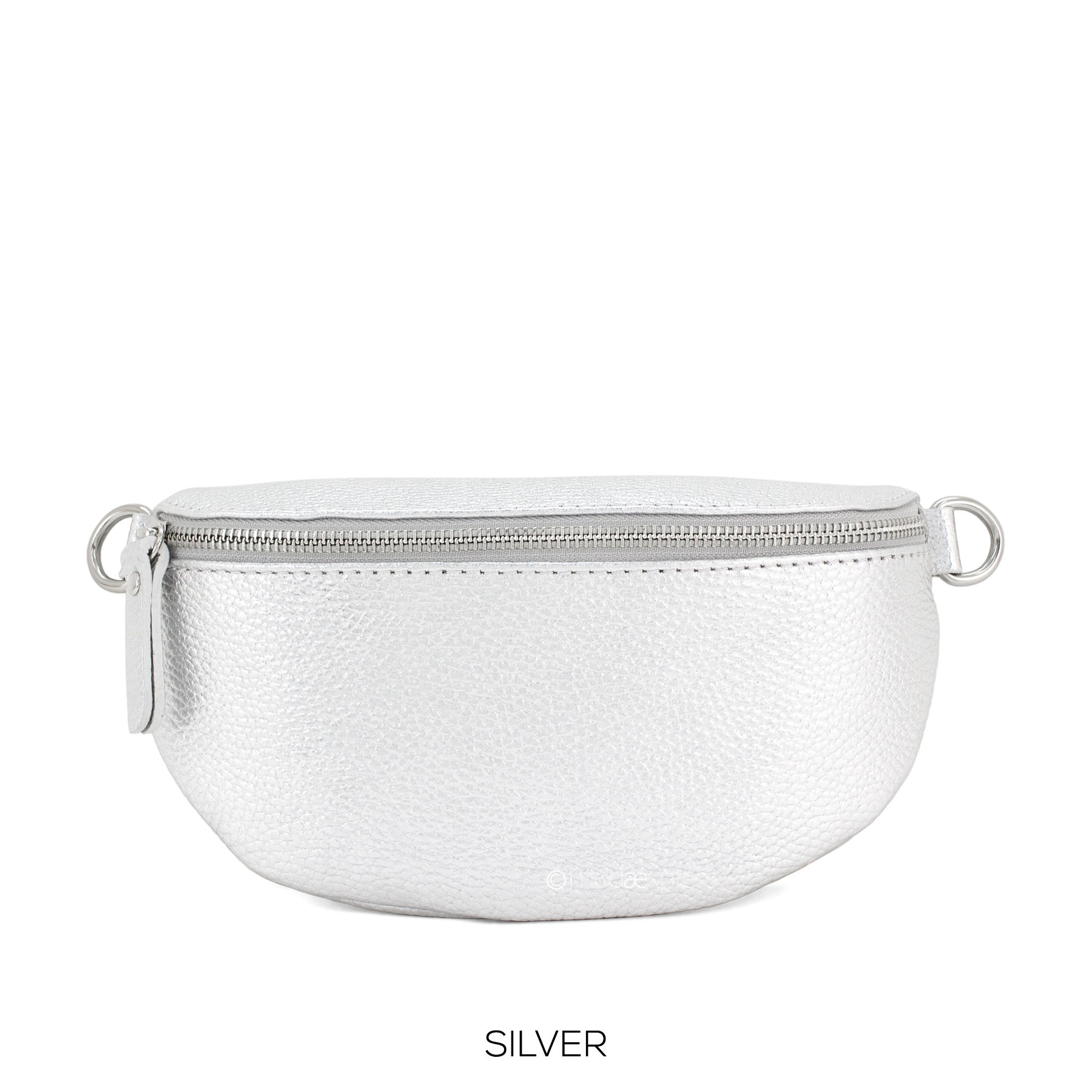 The Leather Jenny Bag - Half Moon Bag - Silver