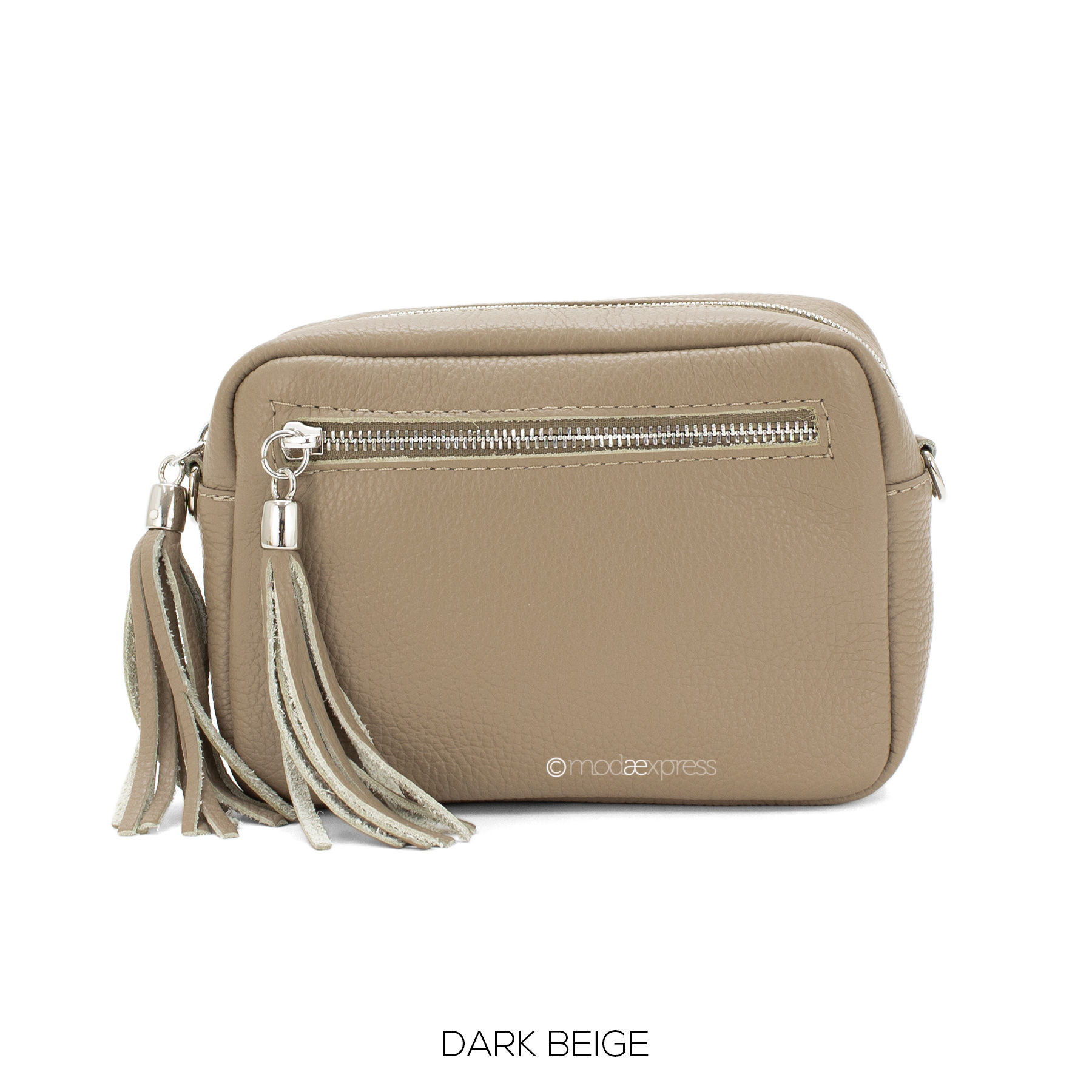 The Leather Lily Bag - Dark Beige