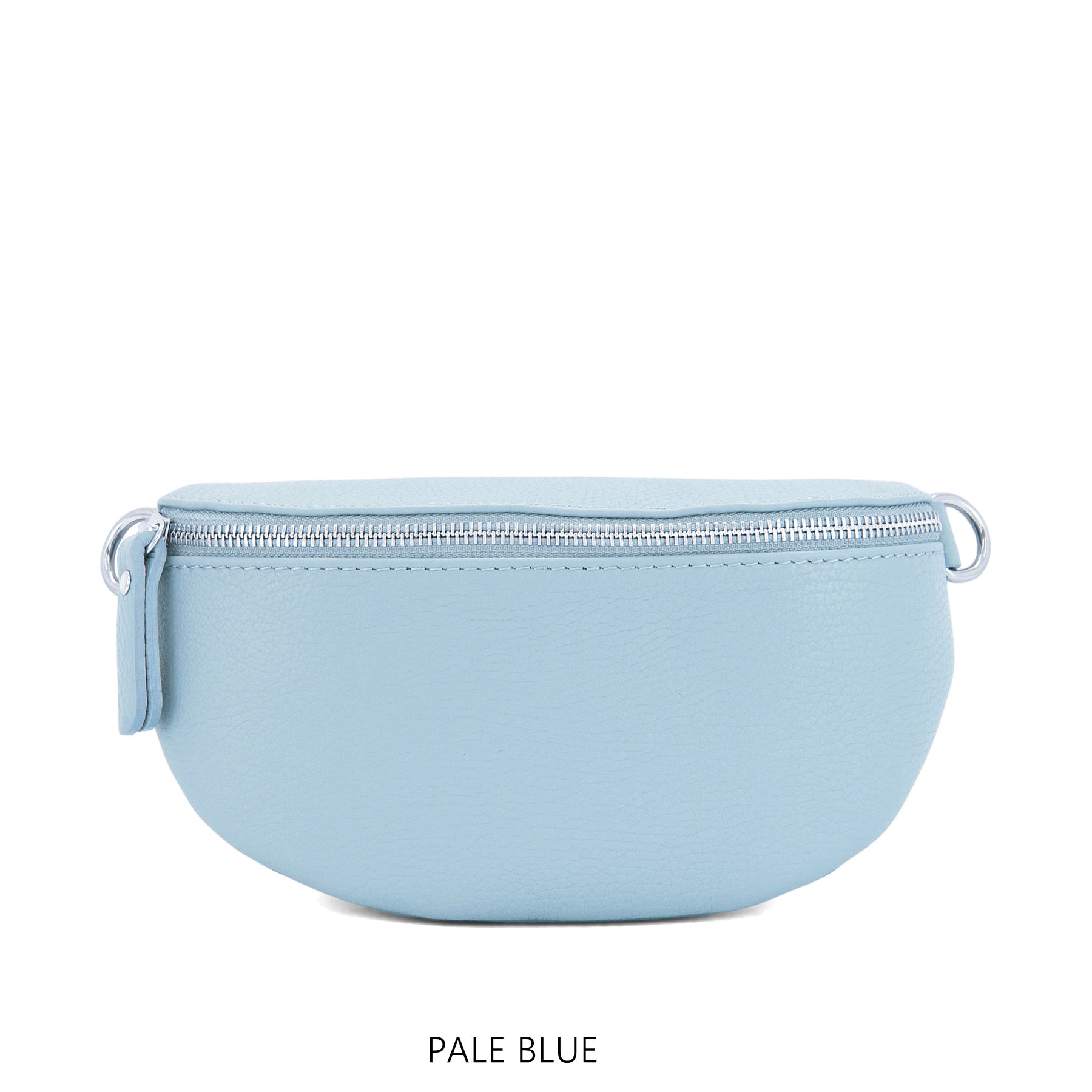 The Leather Jenny Bag - Half Moon Bag - Pale Blue