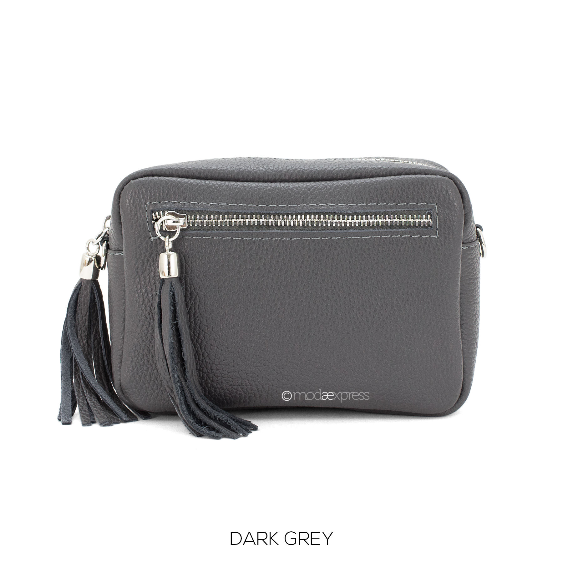 The Leather Lily Bag - Dark Grey