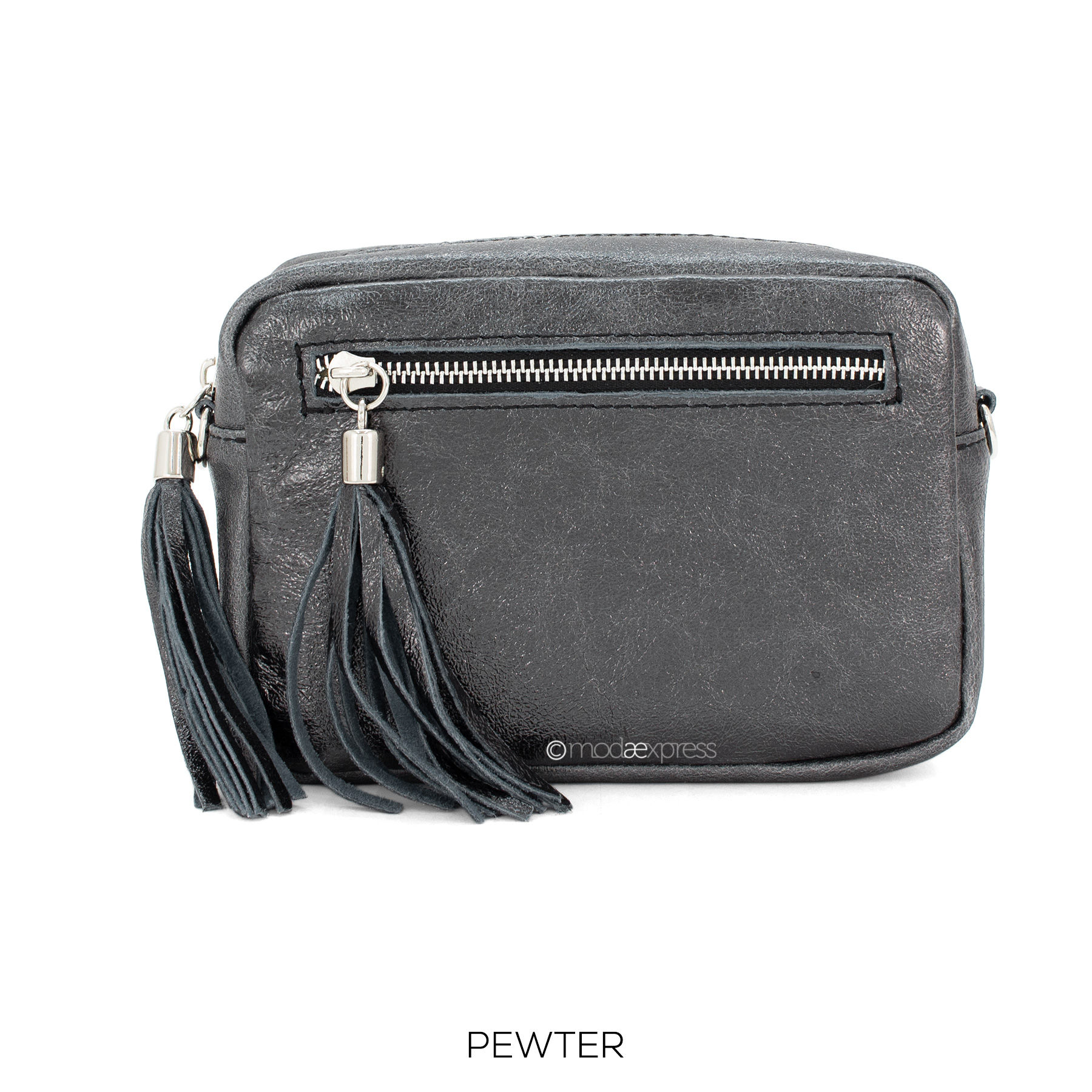 The Leather Lily Bag - Pewter
