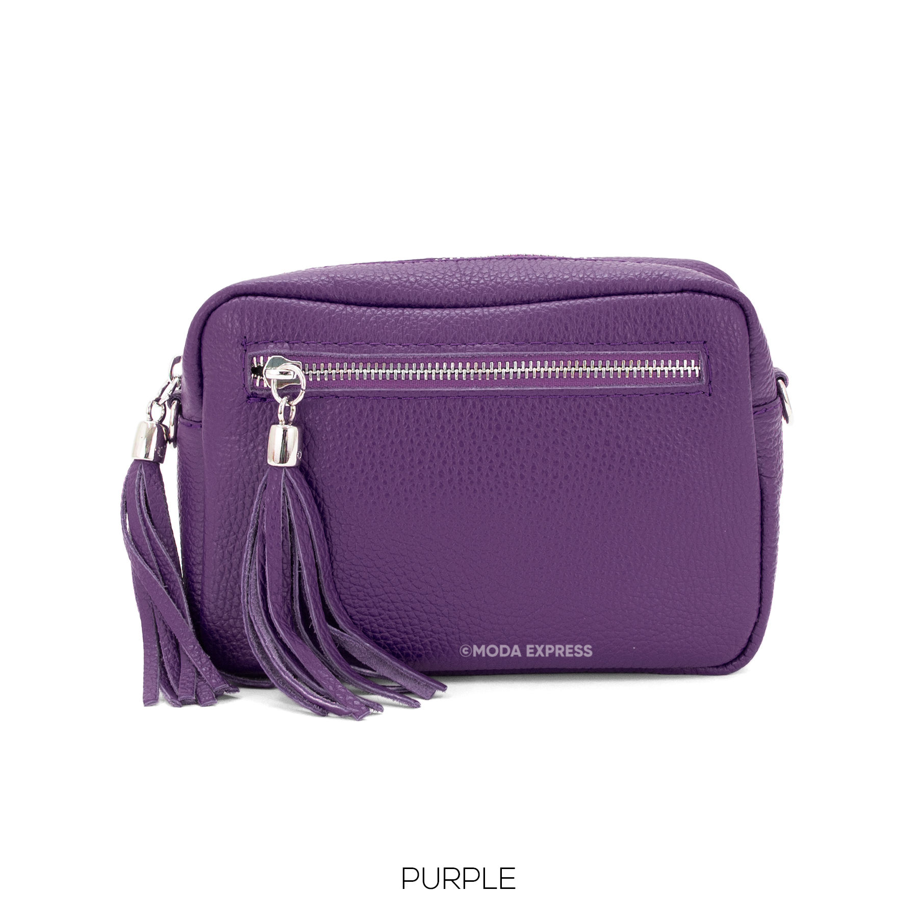 The Leather Lily Bag - Purple