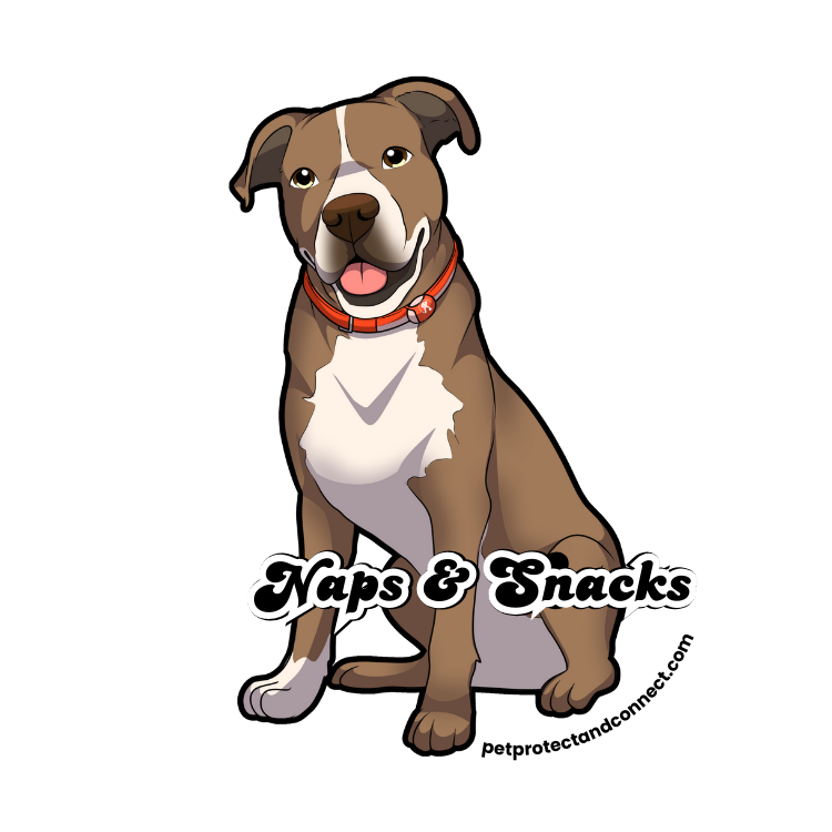 Dog Naps and Snacks Sticker