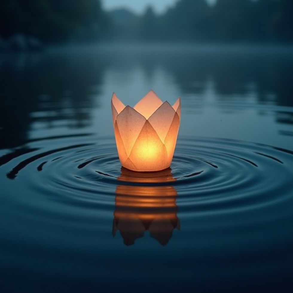 High angle view of a peaceful sunset symbolizing hope and new beginnings