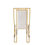 Thumbnail: front view of the cream and gold dining chair