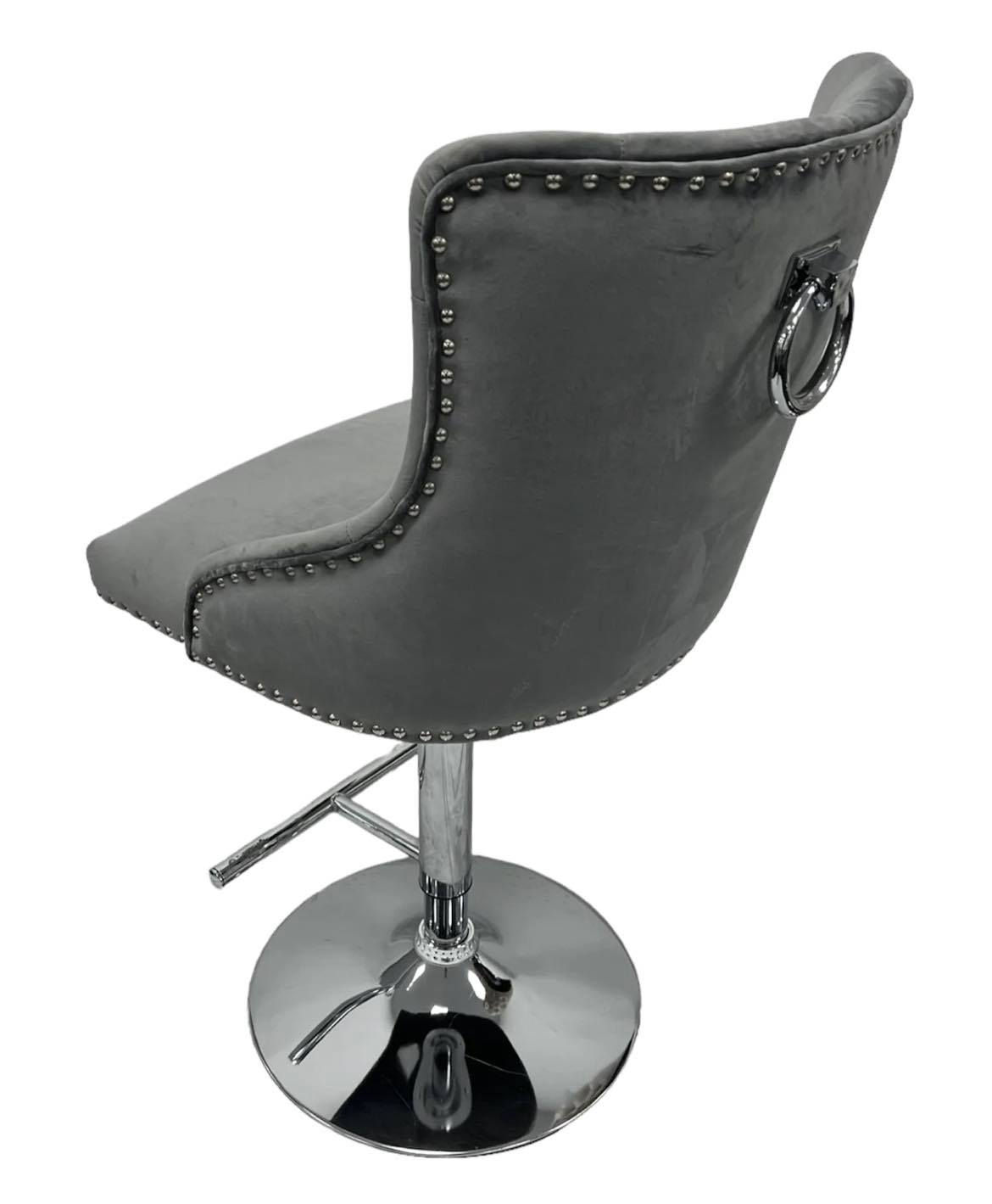 Cheshire Dark Grey velvet BarStools
