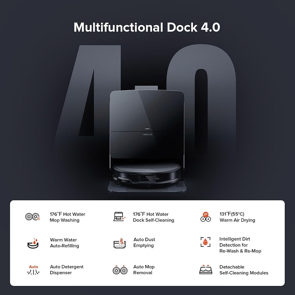 Thumbnail: roborock Saros 10R Robot Vacuum and Mop 20000pa, Zero-Tangling, Ultra Slim Black