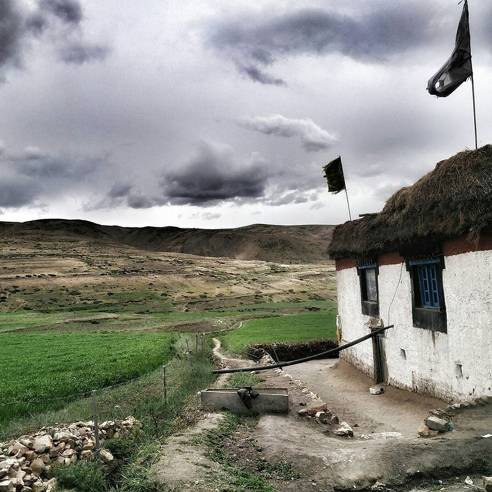 Traditional Himalayan mud architecture, Langza, Spiti Valley, Himachal Pradesh,Himalayas, India