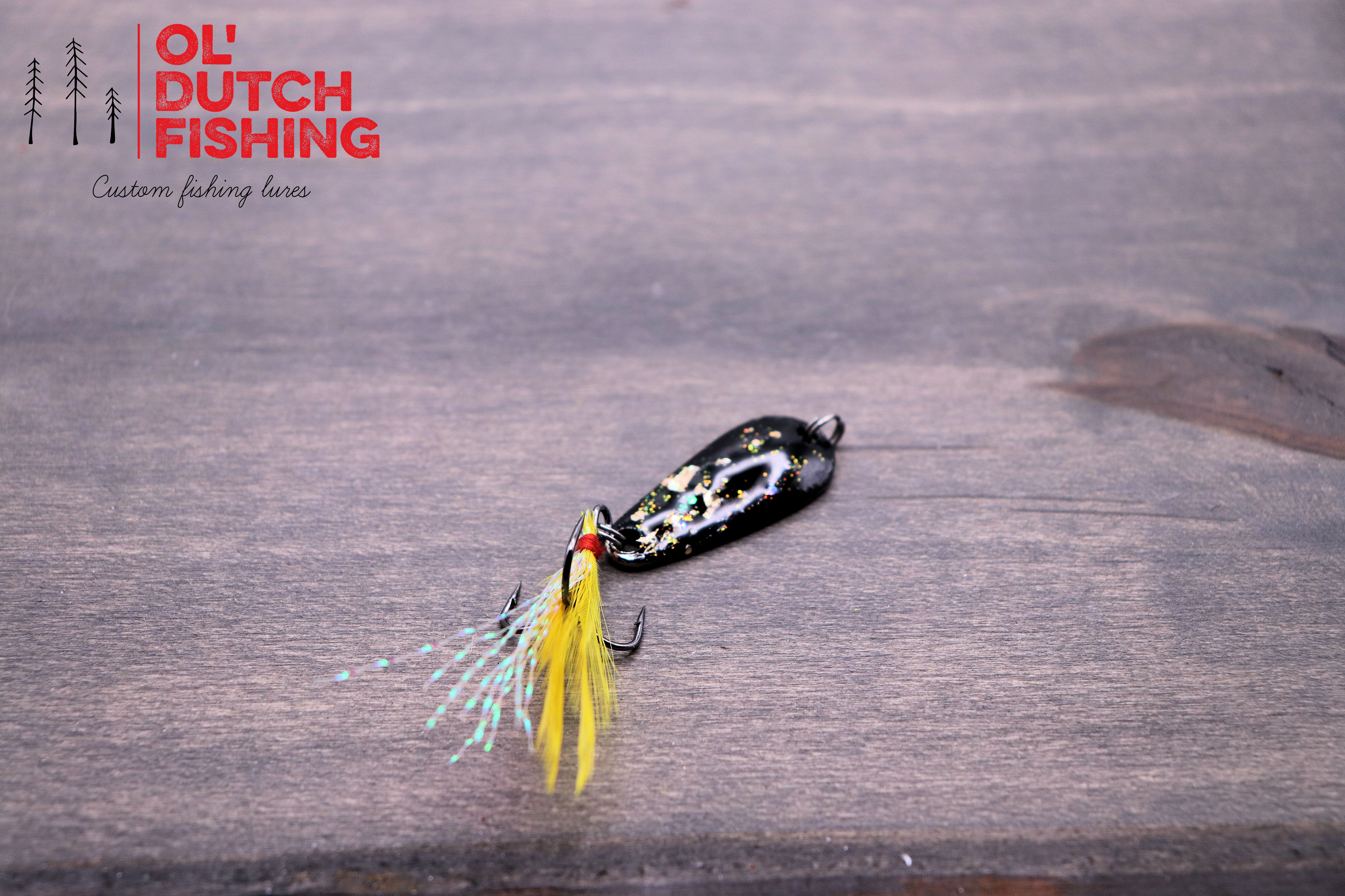 1" Jigging Spoon - Black Glitter