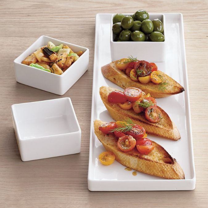 Thumbnail: Bento Rectangular White Serving Platter